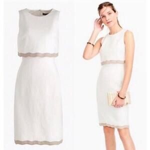 J.Crew Going Places Sheath Dress White Size 8